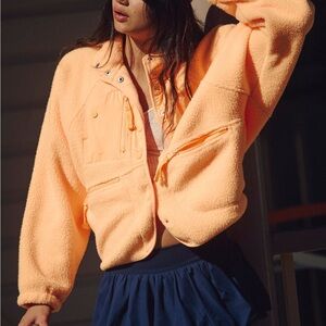 Hit the Slopes Fleece Jacket in neon clementine